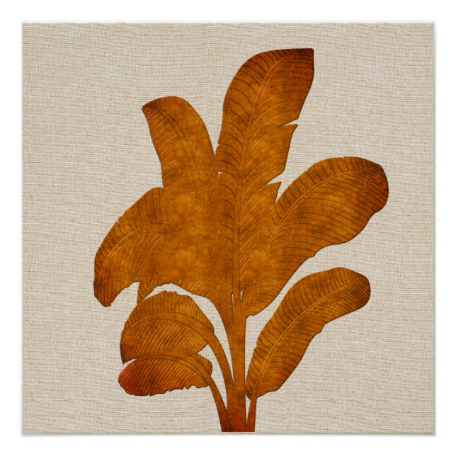 Pôster Tela impressa de colagem da planta de cobre linen  (Frente)