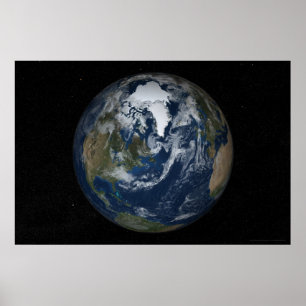 Poster Tela polar norte da Terra 78x52 (60x40)