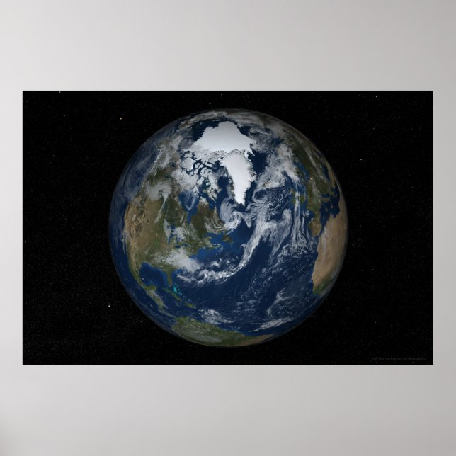 Poster Tela polar norte da Terra 78x52 (60x40) (Frente)