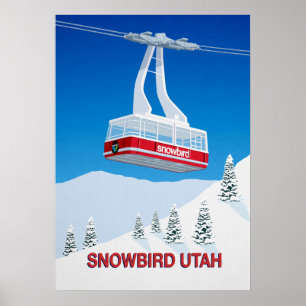 Pôster Teleférico da estância de esqui do Snowbird