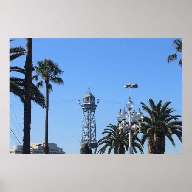 Poster Teleférico de Barcelona (Frente)