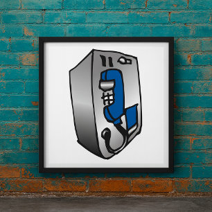 Poster Telefone Azul do Payphone