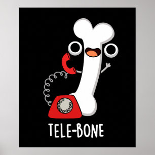 Poster Telefone celular com osso engraçado Tele-osso Tron