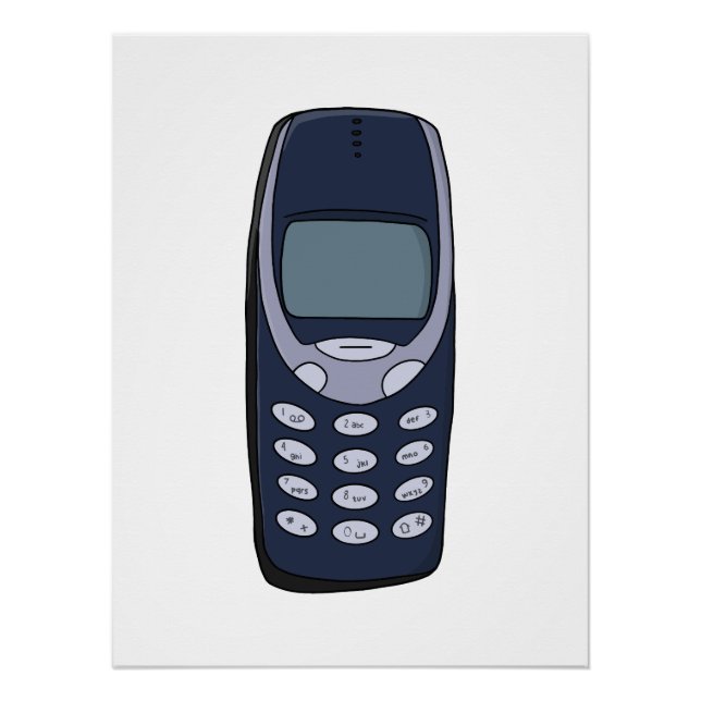 Pôster Telefone celular Vintage (Frente)