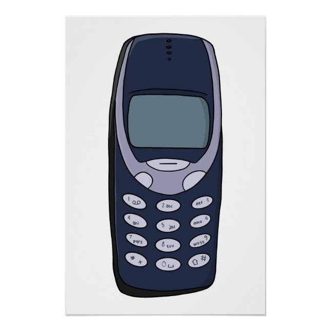 Pôster Telefone celular Vintage (Frente)