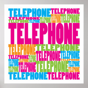 Pôster Telefone colorido