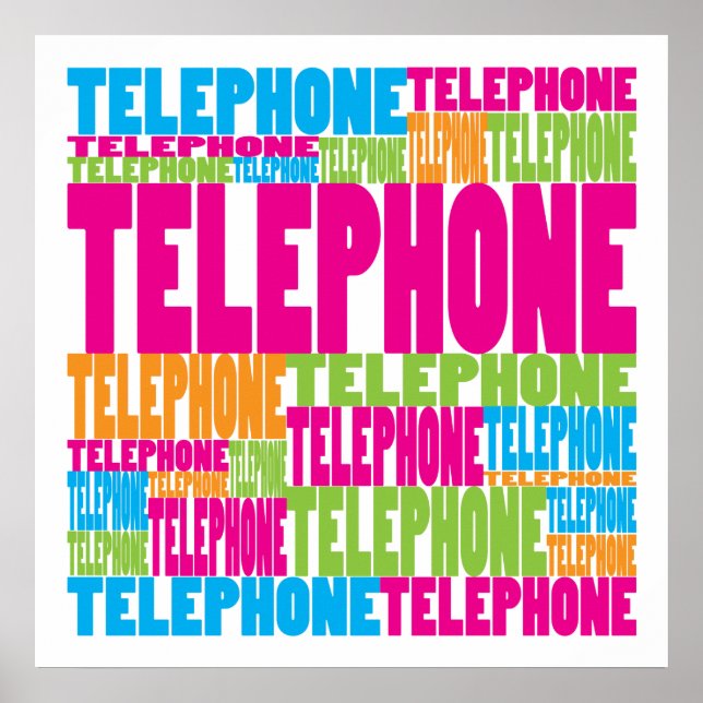 Pôster Telefone Colorido (Frente)