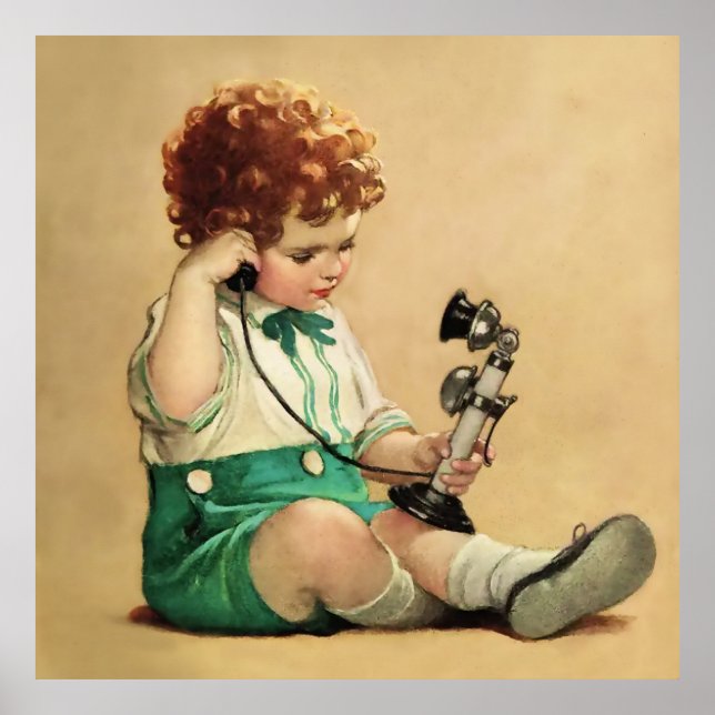 Poster Telefone por Jessie Willcox Smith (Frente)