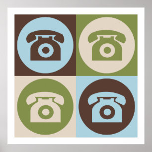 Pôster Telefones do pop art
