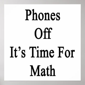 Poster Telefones é hora de matemática