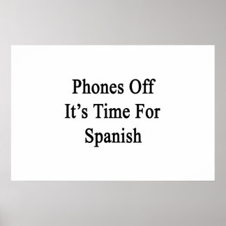 Poster Telefones é hora do espanhol