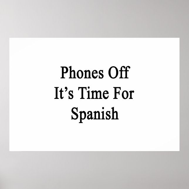 Poster Telefones é hora do espanhol (Frente)
