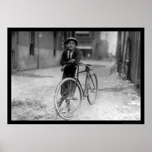 Poster Telegraph Messenger Boy Waco, Texas 1913