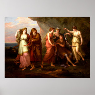 Poster Telêmaco e as Ninfas de Calipso