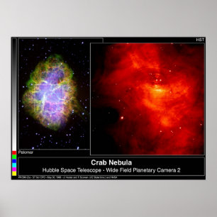 Poster Telescópio Crab Nebula Hubble