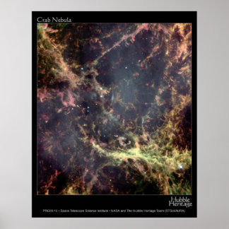 Pôster Telescópio Crab Nebula Hubble