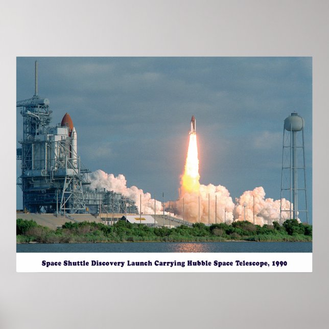 Poster Telescópio de Hubble de Carregando de Descoberta 1 (Frente)