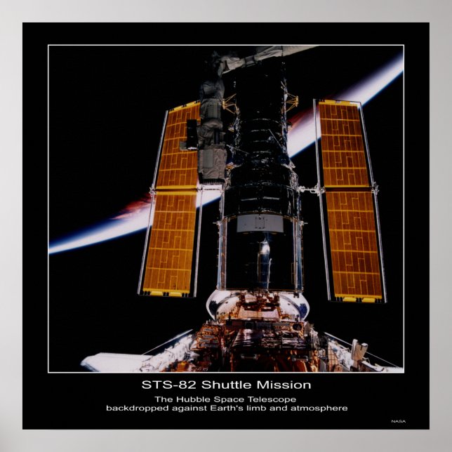 Pôster Telescópio Espacial da NASA Hubble... (Frente)