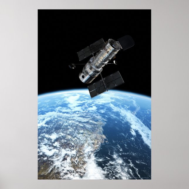 Poster Telescópio espacial Hubble 20x30 (21x31) (Frente)