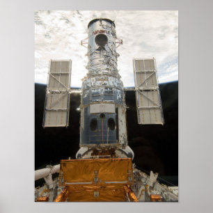 Pôster Telescópio espacial Hubble e Atlantis