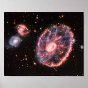 Poster Telescópio Espacial JWST James Webb Galaxy