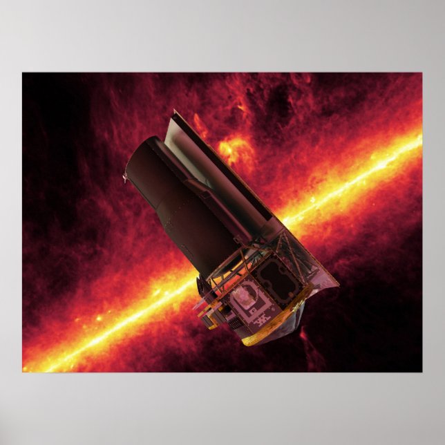 Poster Telescópio Espacial Spitzer da NASA (Frente)