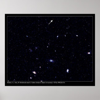 Pôster Telescópio Hubble de Galáxias Distantes