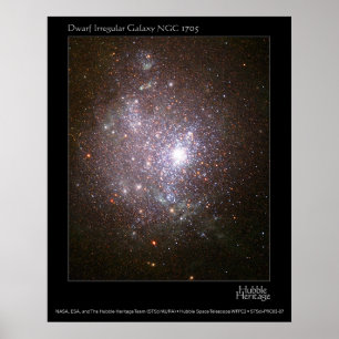 Pôster Telescópio Hubble Dwarf Galaxy NGC 1705