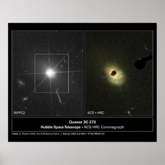 Poster Telescópio Hubble Quasar 3C 273
