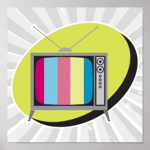 Poster televisão por televisão retrô