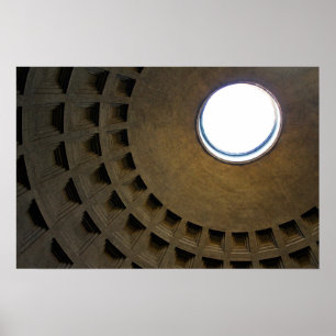 Poster Telhado do panteão em Roma, Italia