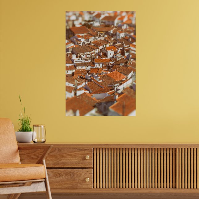 Poster Telhados de Castelo de Vide. Alentejo, Portugal. (Sala de Estar 2)