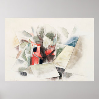 Poster Telhados e Fantasia por Charles Demuth