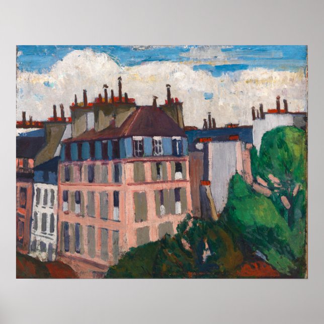 Poster Telhados, Paris | Henry Lyman Sačien (Frente)