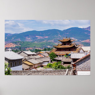 Poster Telhados Tradicionais Chineses Tilados, Dali,Yunna