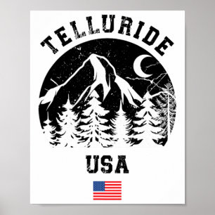Poster Telluride Colorado Estação de Esqui Esqui Alpino A