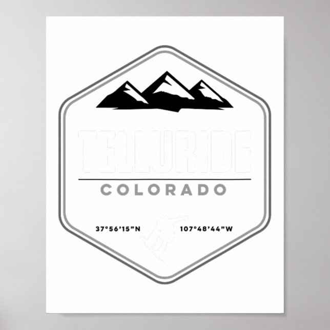 Poster Telluride Colorado Snowboard T (Frente)
