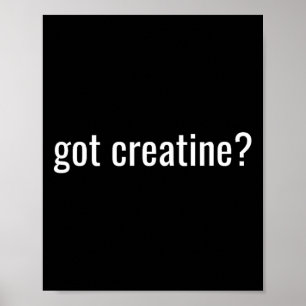 Poster Tem Creatina Creatina Divertida Fisiculturismo