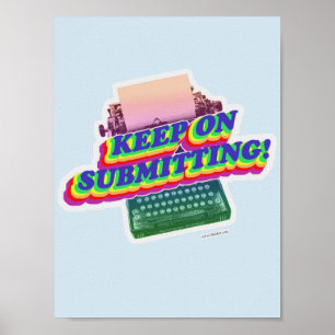 Poster Tem de Continuar a Enviar Design do Processo do Au