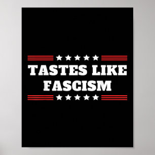 Poster Tem Gosto de Fascismo Invasão de Imigração Revolta