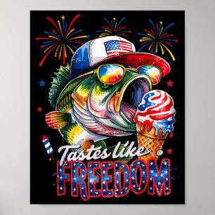 Poster Tem Gosto de Liberdade B Pesca Engraçado 4 de Julh