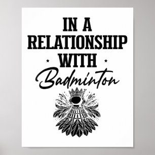 Poster Tem o Disfarce do Jogador de Badminton Shuttle Rac