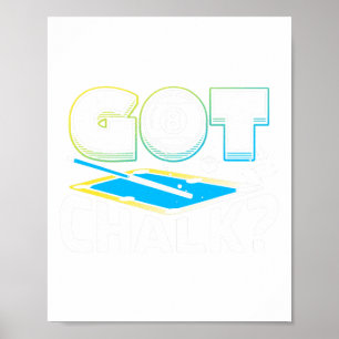 Poster Tem Piscina de giz Billiards Jogador Engraçado 2