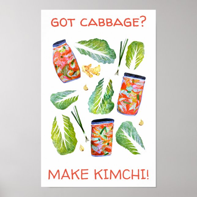 Poster Tem repolho? Faça com que Kimchi divirta a água pi (Frente)