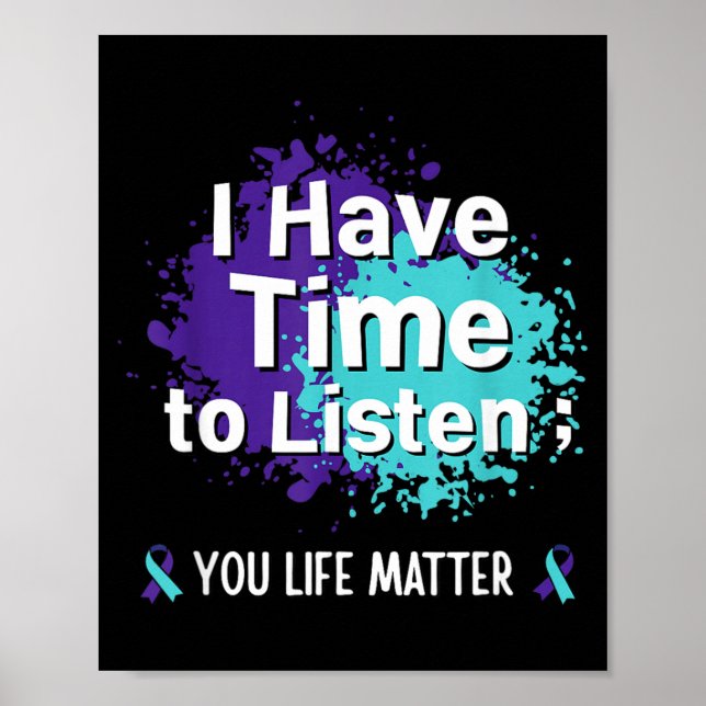 Poster Tem Tempo Para Ouvir A Prevenção Importa Mural (Frente)