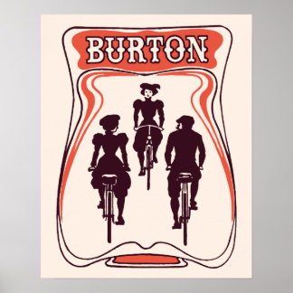 Pôster Tema Art nouveau bicyle Publicidade de cerveja