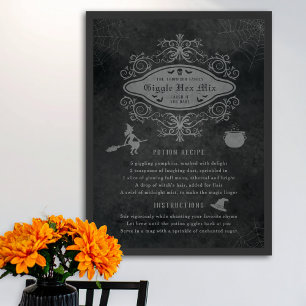 Poster Tema das Bruxas Engraçadas Poção Recebe Dia das Br