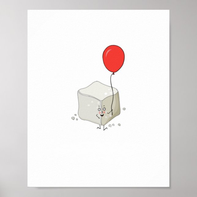 Poster Tema de açúcar, cubo de açúcar (Frente)