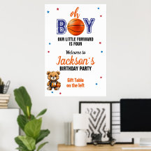 Tema de Aniversário de Basquete Oh Boy