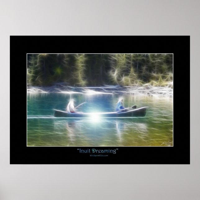 Poster Tema de Arte Nativo Americano Sonho Inuit (Frente)